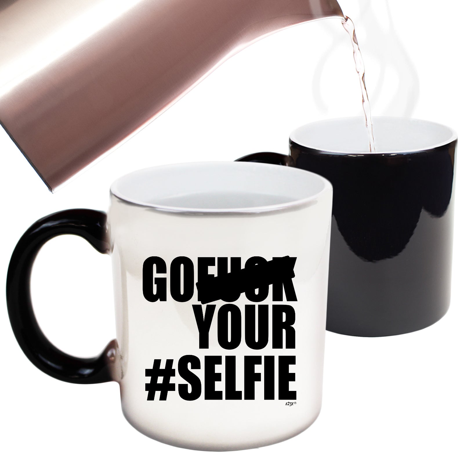 Go F  K Your Selfie - Funny Colour Changing Mug Cup