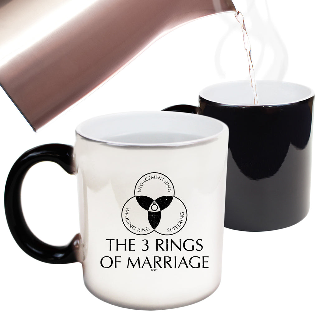 The Three Rings Of Marriage - Funny Colour Changing Mug