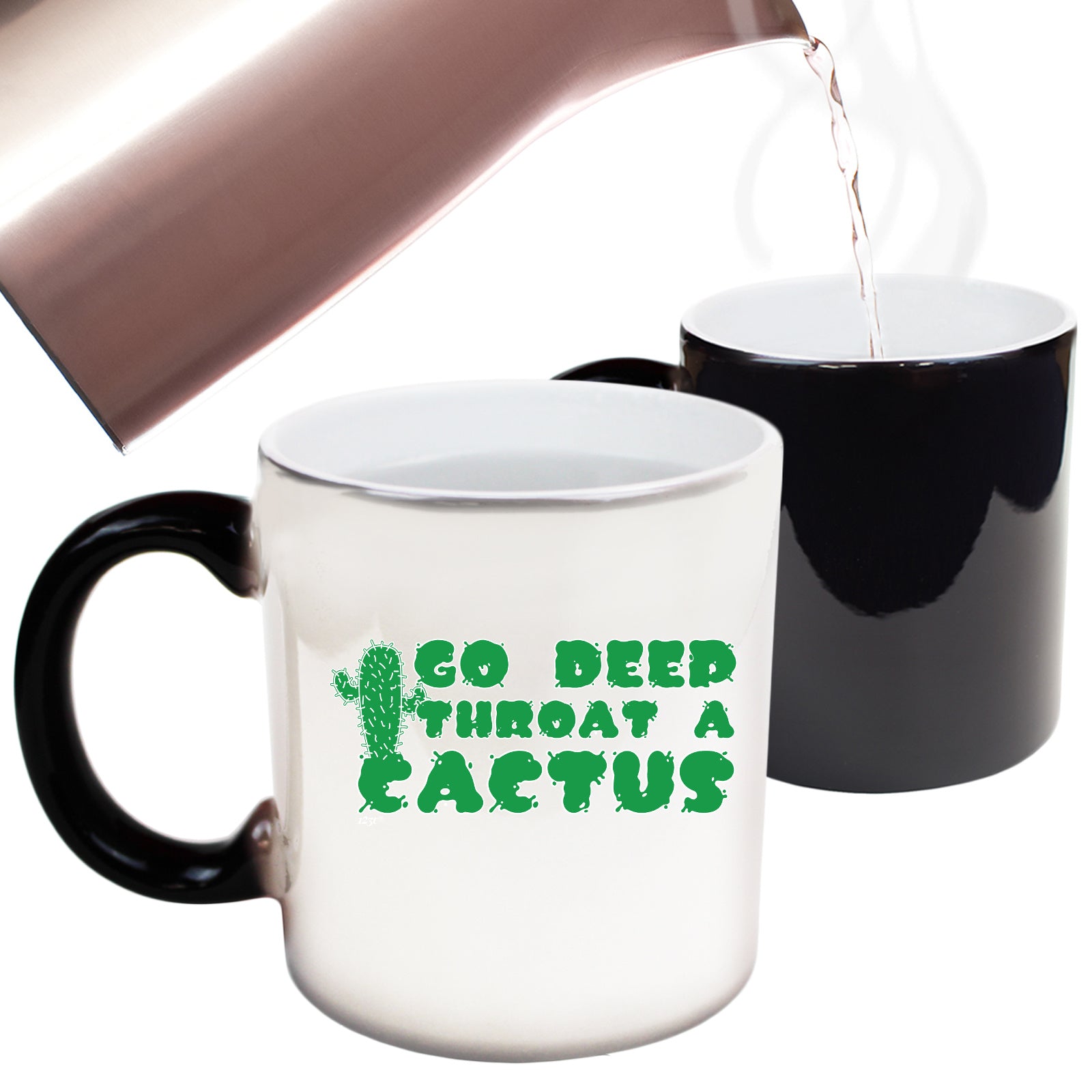Go Deep Throat A Cactus - Funny Colour Changing Mug Cup