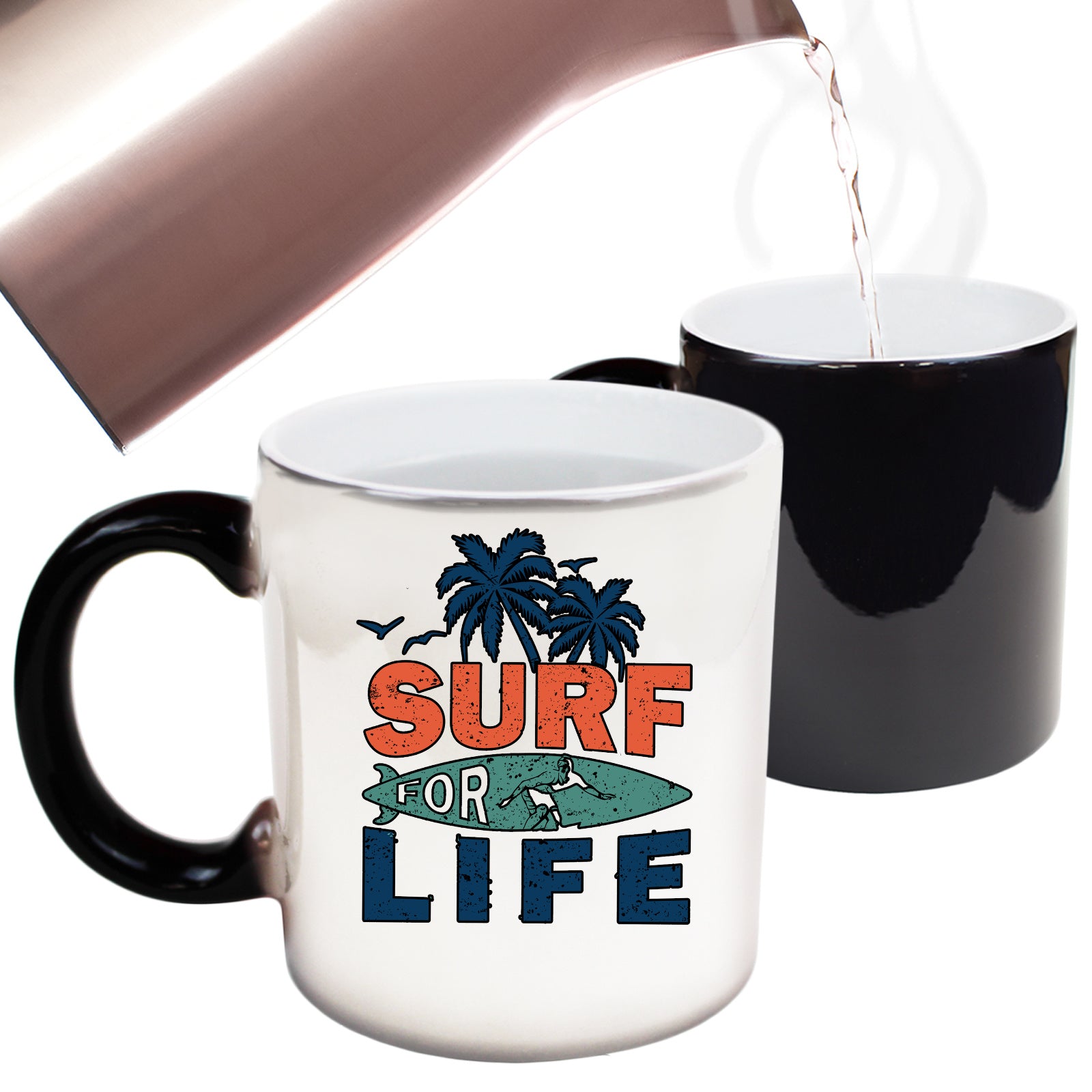 Surf For Life Surfing - Funny Colour Changing Mug