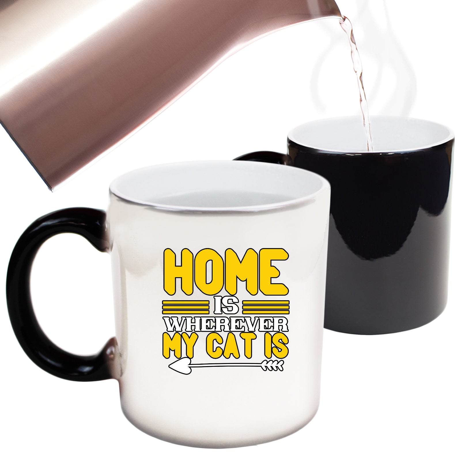 Cat Home Is Wherever My Cat Is - Funny Colour Changing Mug