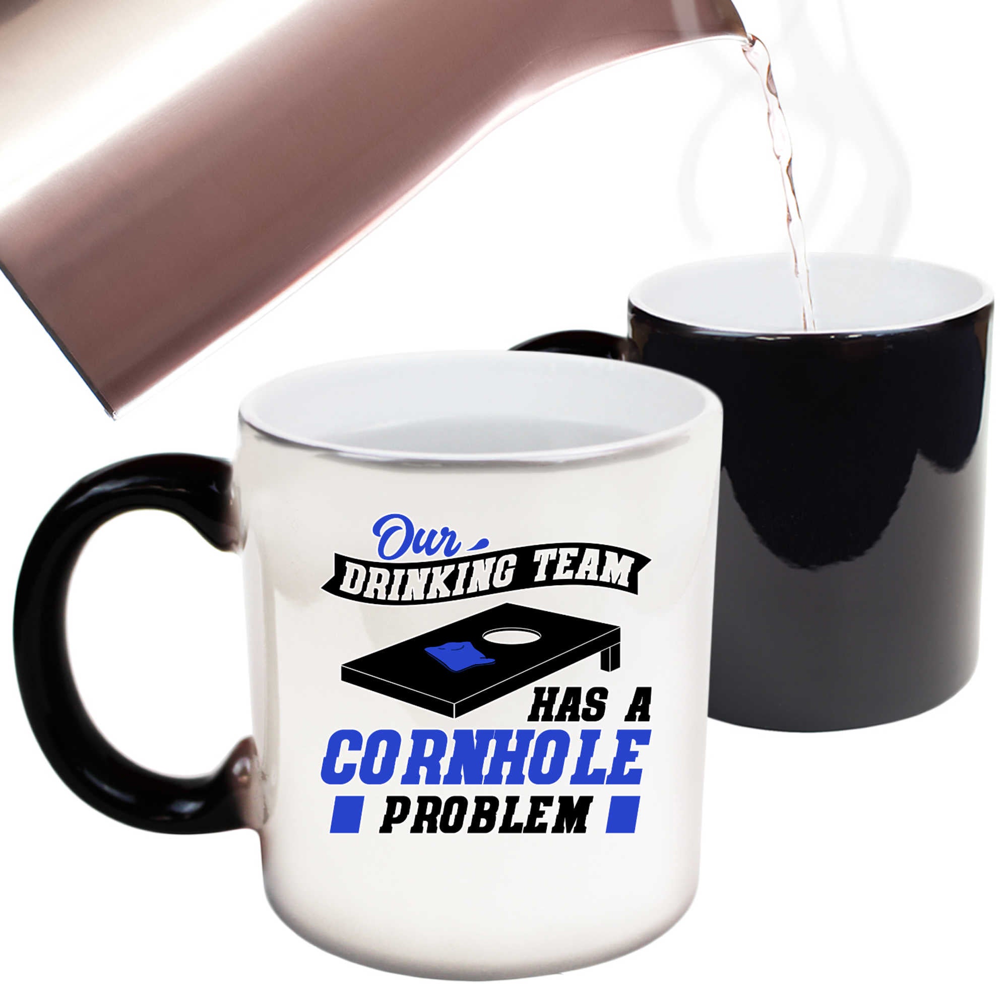 Our Drinking Team Has A Cornhole Problem - Funny Colour Changing Mug