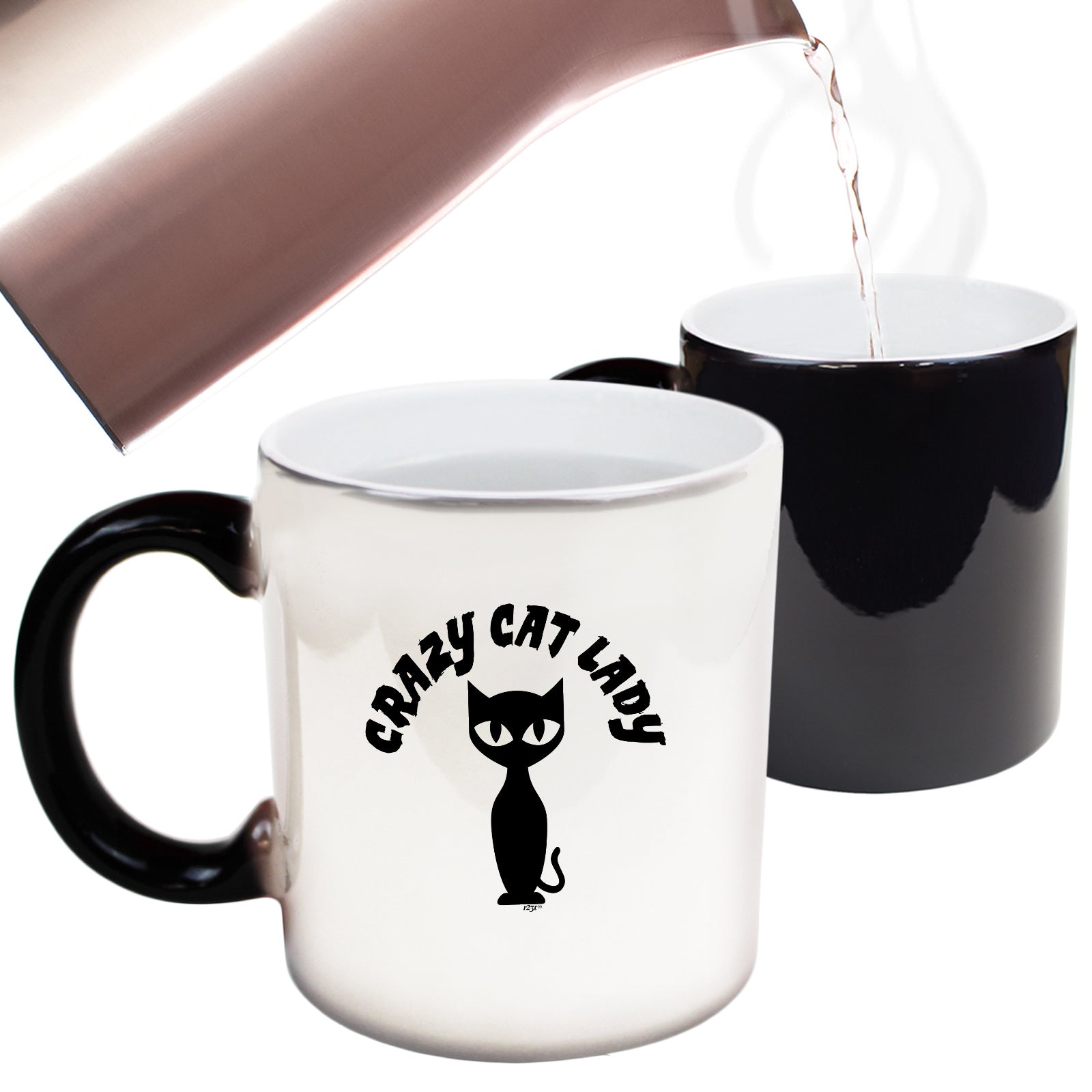 Crazy Cat Lady White - Funny Colour Changing Mug Cup