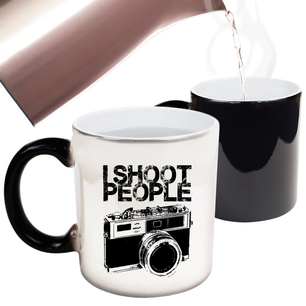 Shoot People White - Funny Colour Changing Mug
