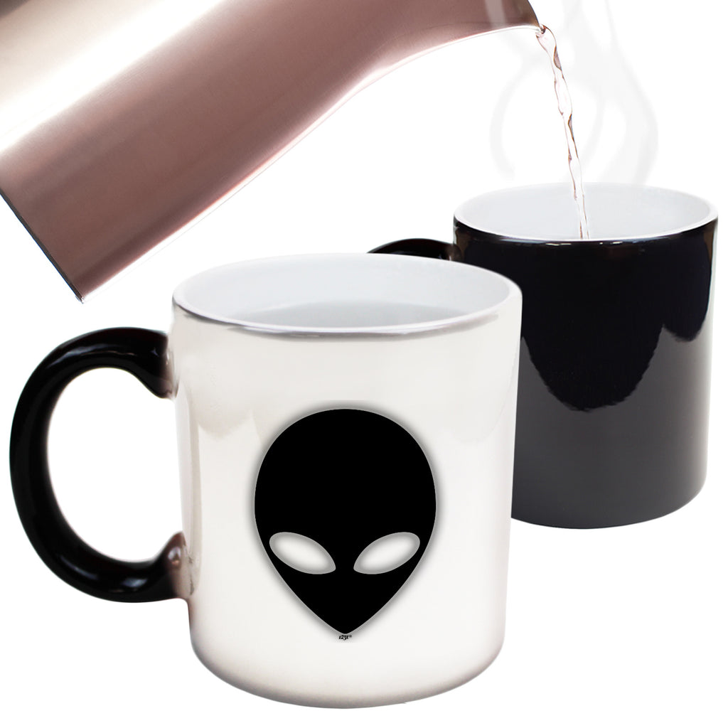 Alien Head Glow In The Dark - Funny Colour Changing Mug Cup