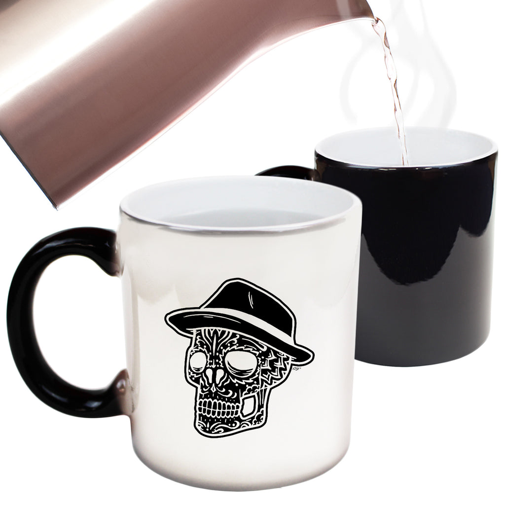 Fedora Candy Skull - Funny Colour Changing Mug Cup