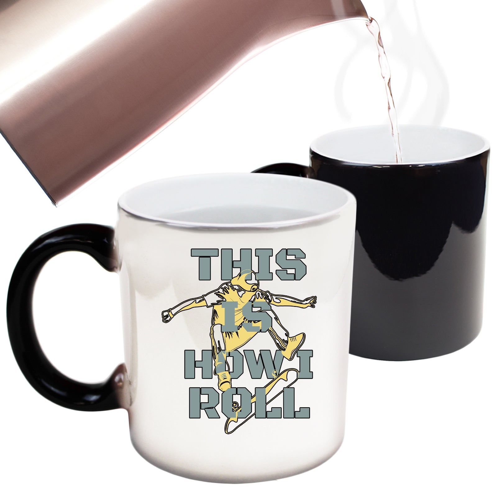 How I Roll Skater Skate Board - Funny Colour Changing Mug