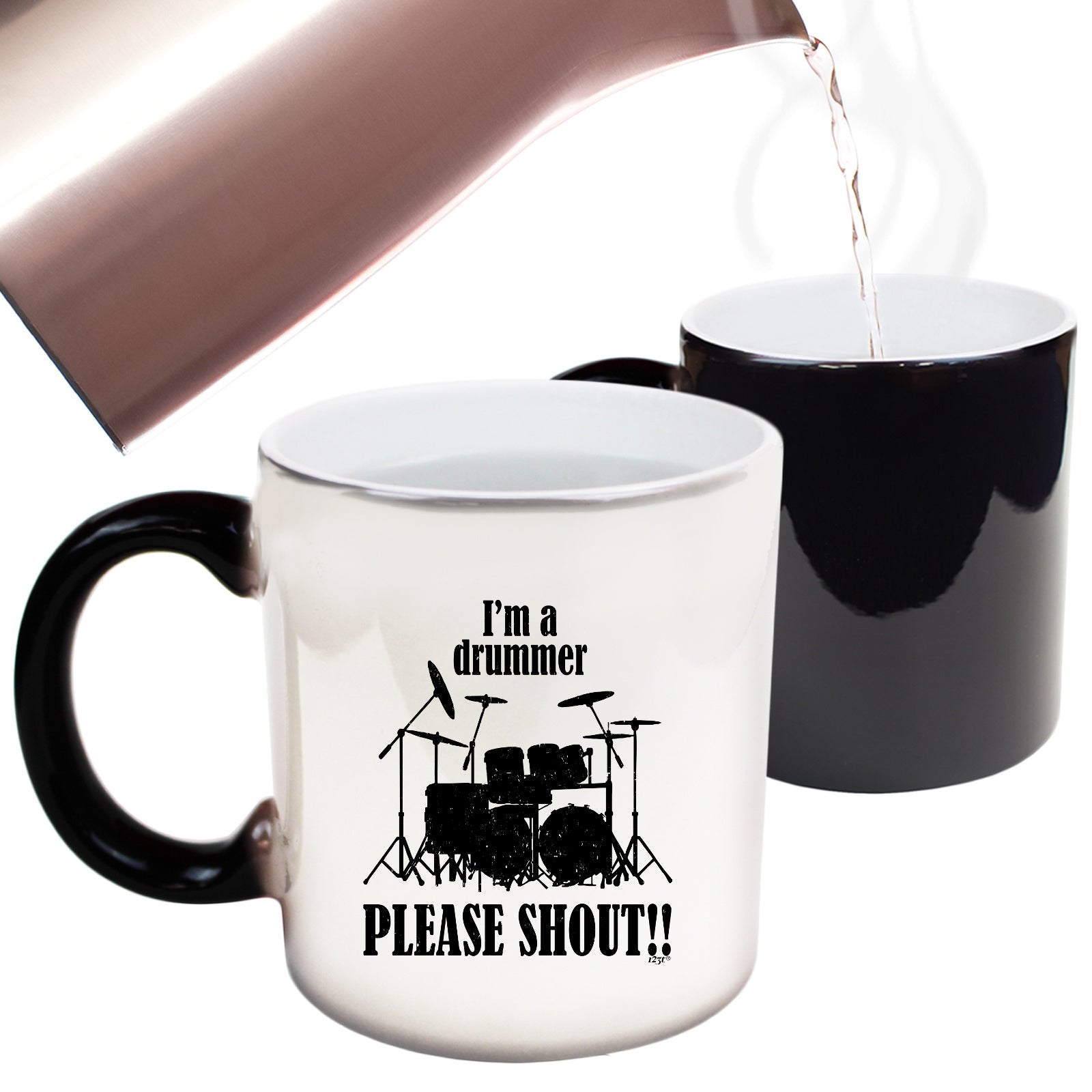Im A Drummer Please Shout Music Drums - Funny Colour Changing Mug Cup