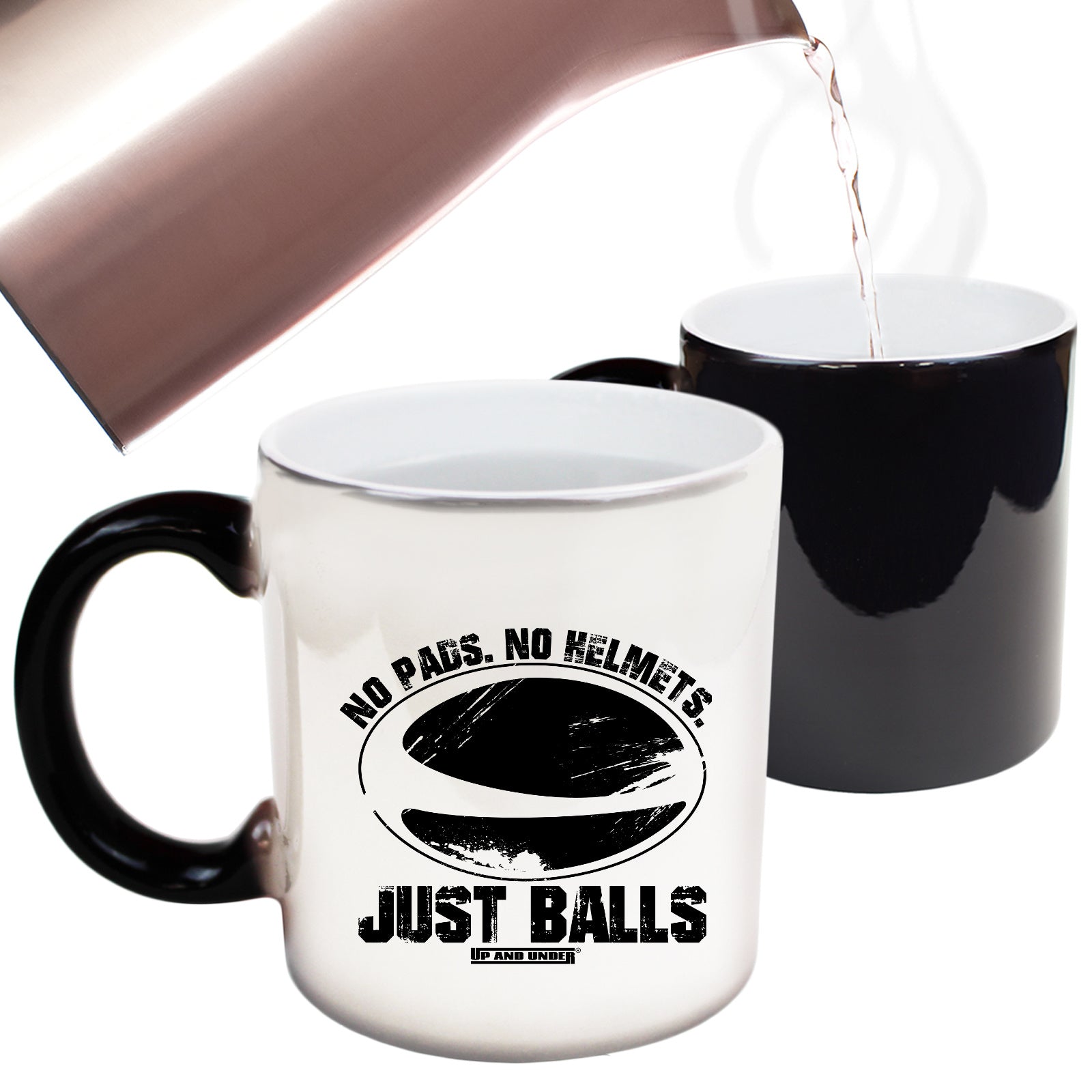 Uau No Pads No Helments Just Balsl - Funny Colour Changing Mug
