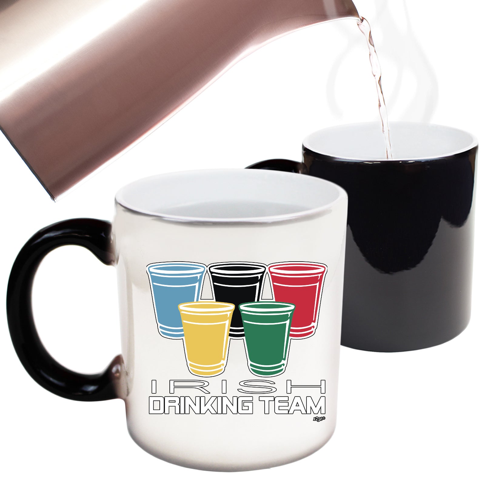 Irish Drinking Team Glasses - Funny Colour Changing Mug Cup