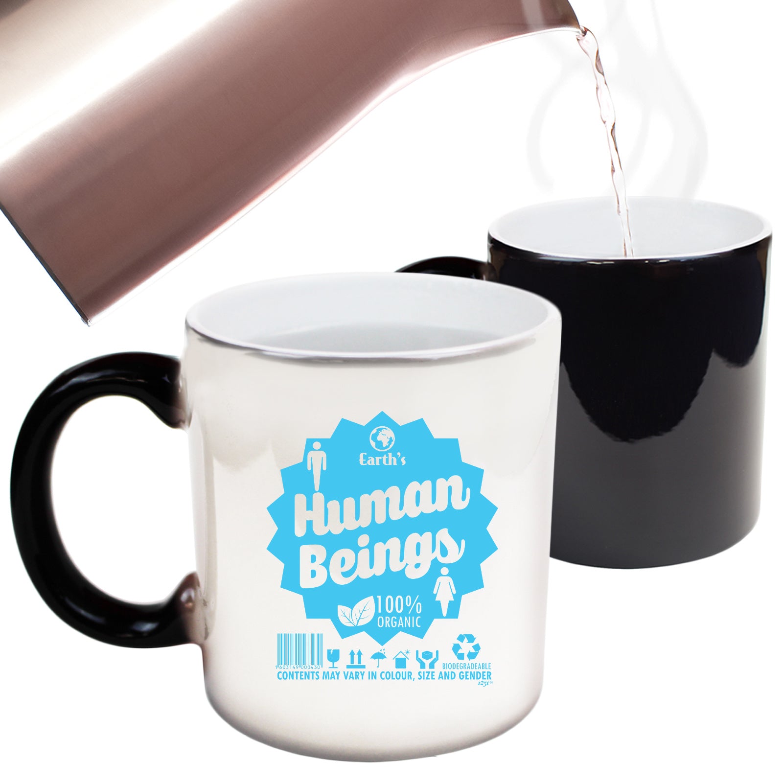 Earths Human Beings - Funny Colour Changing Mug Cup