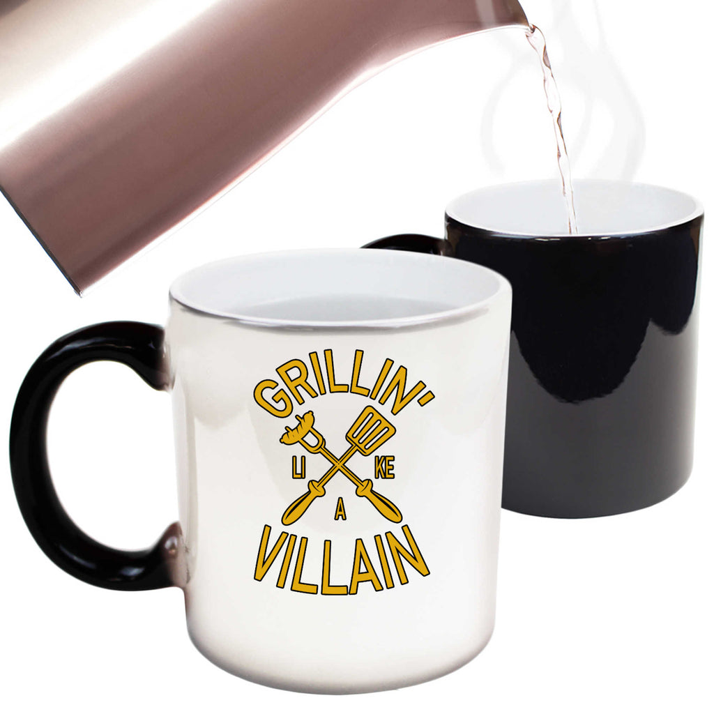 Grillin Like A Villain Funny Cookout Bbq Grill - Funny Colour Changing Mug