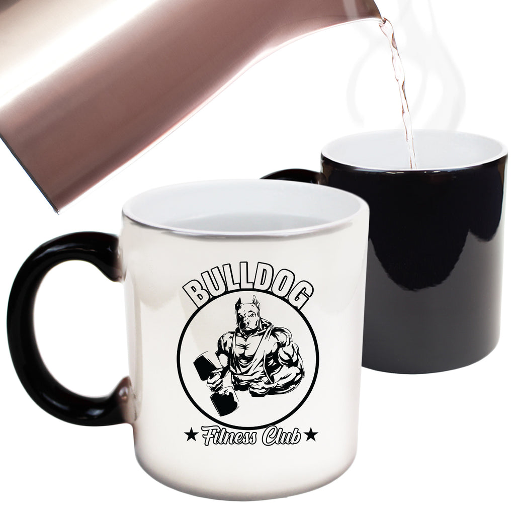 Bulldog Fitness Club Gym Bodybuilding Weights - Funny Colour Changing Mug