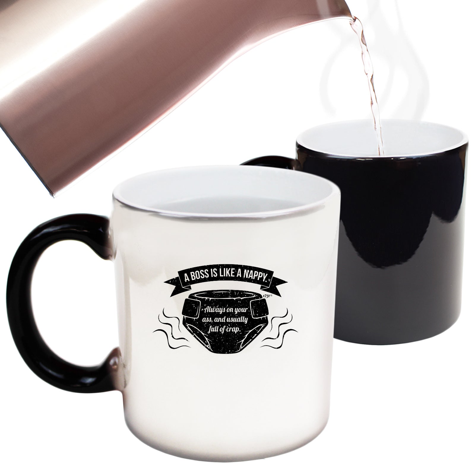 A Boss Is Like A Nappy - Funny Colour Changing Mug Cup