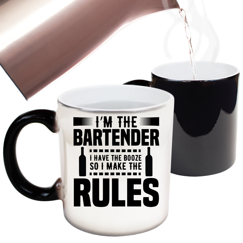 I Am The Bartender I Make The Rules Alcohol - Funny Colour Changing Mug