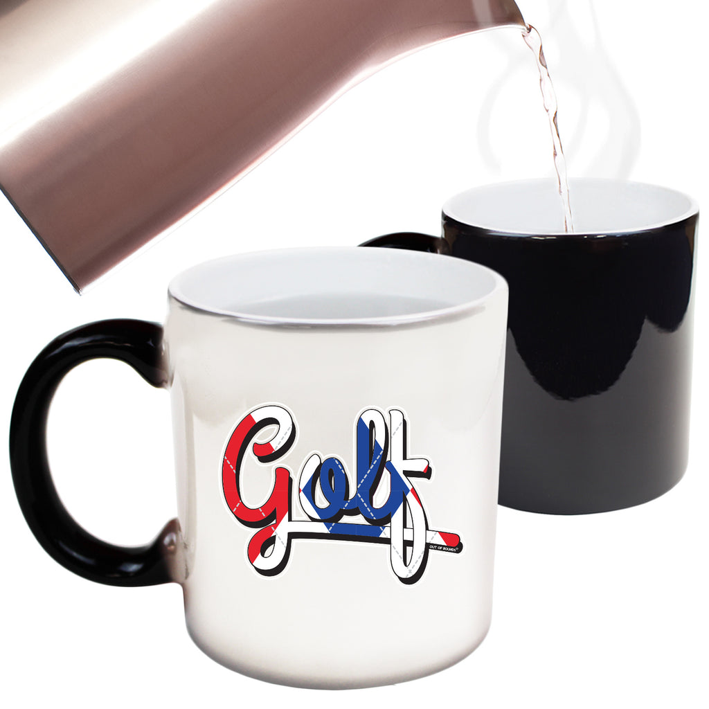 Oob Red White Blue Golf - Funny Colour Changing Mug