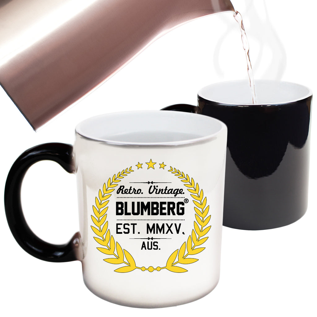 Blumberg Retro Vintage Est Mmxv Australia - Funny Colour Changing Mug