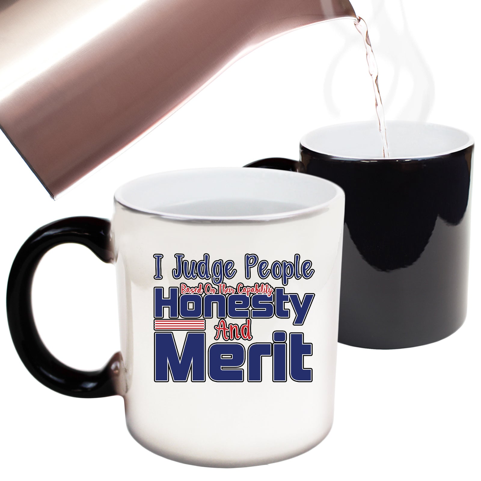 I Judge People Based On Their Capability Honesty And Merit - Funny Colour Changing Mug