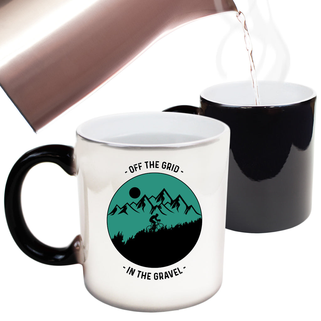 Off The Grid Into The Gravel Cycling Mountain Bike - Funny Colour Changing Mug
