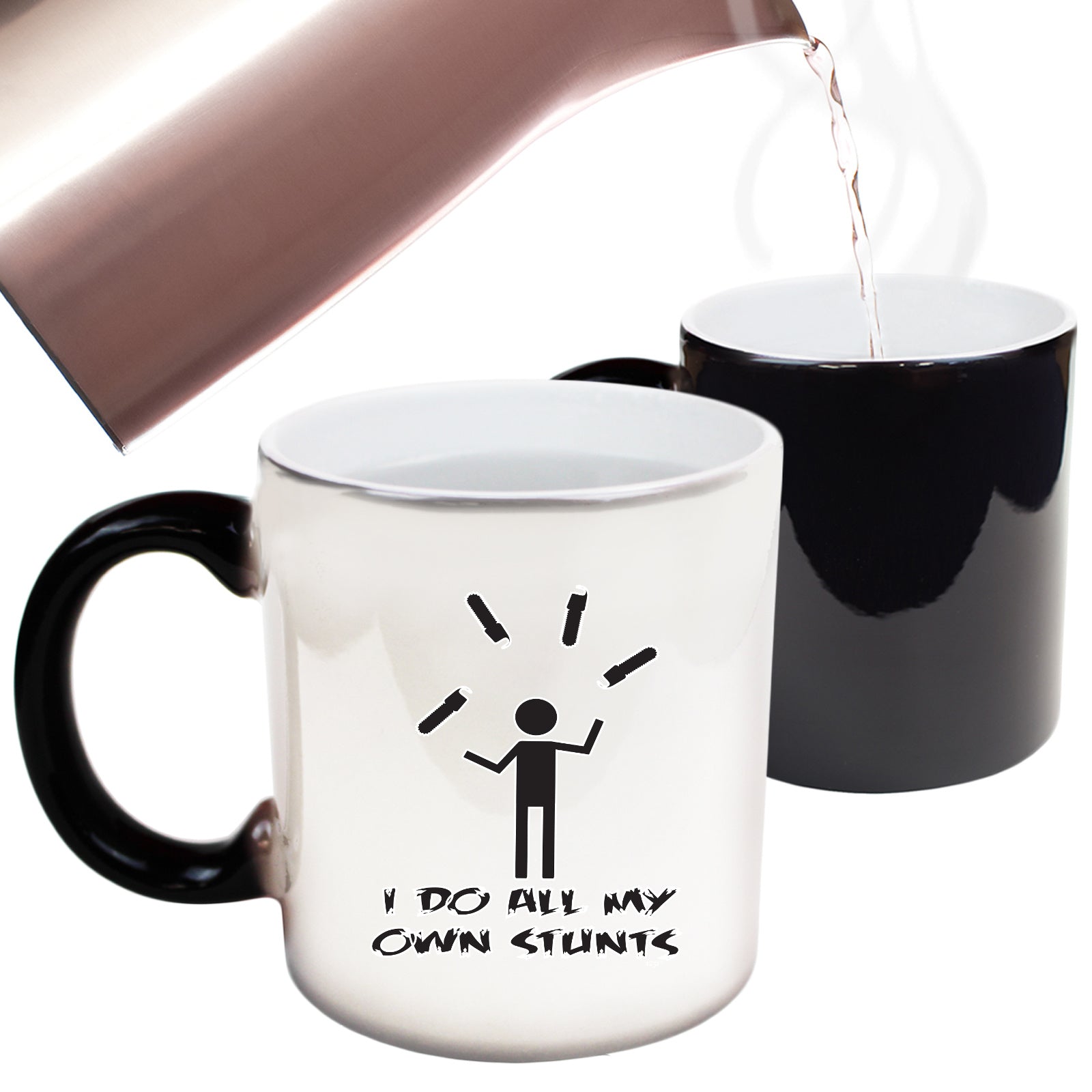 Chainsaw Do All My Own Stunts - Funny Colour Changing Mug Cup