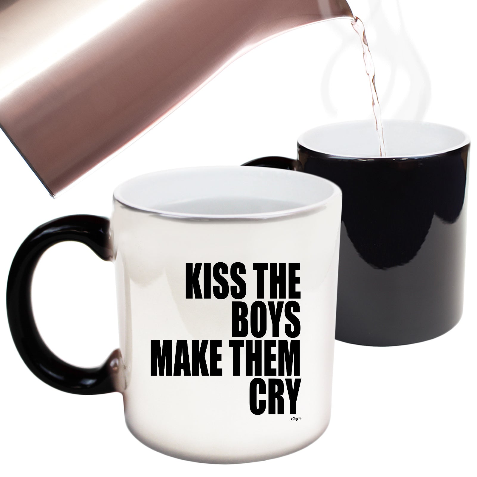 Kiss The Boys Make Them Cry - Funny Colour Changing Mug