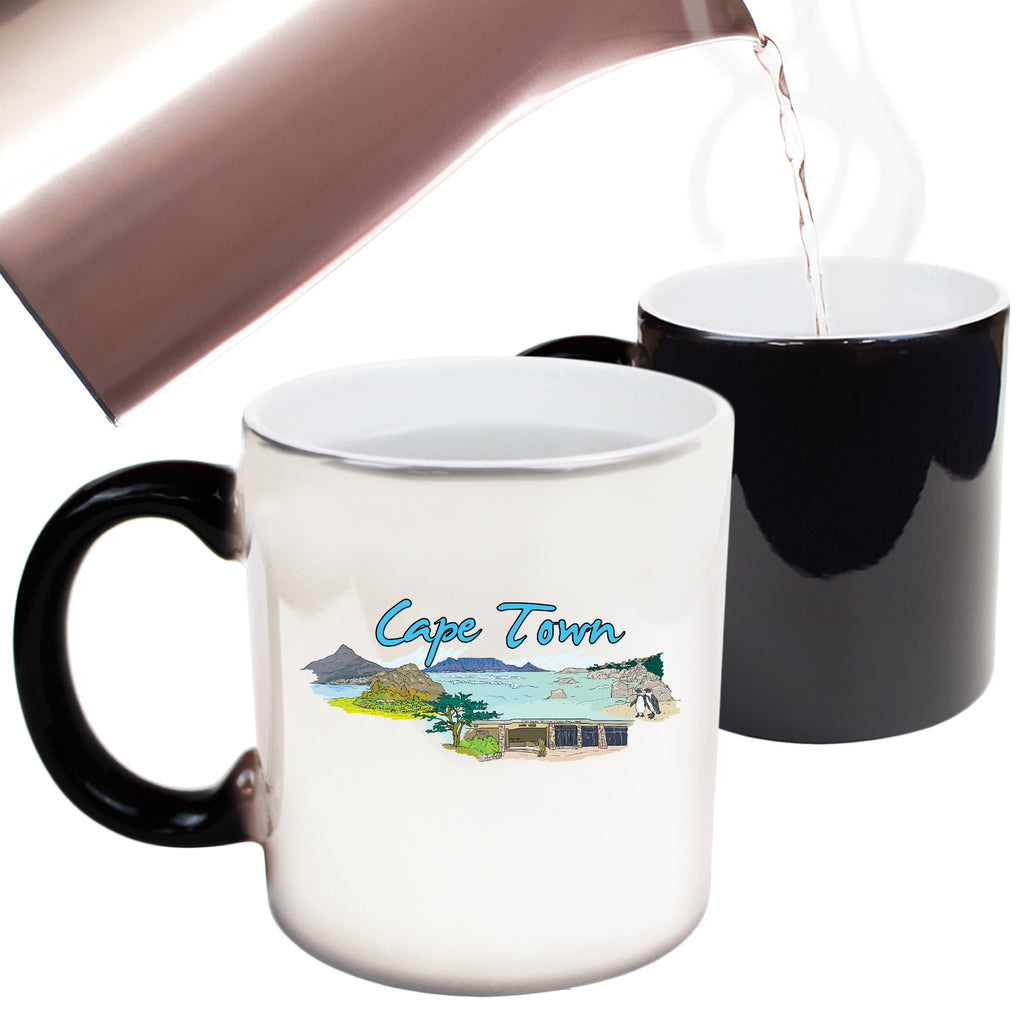 Cape Town South Africa Country Flag Destination - Funny Colour Changing Mug