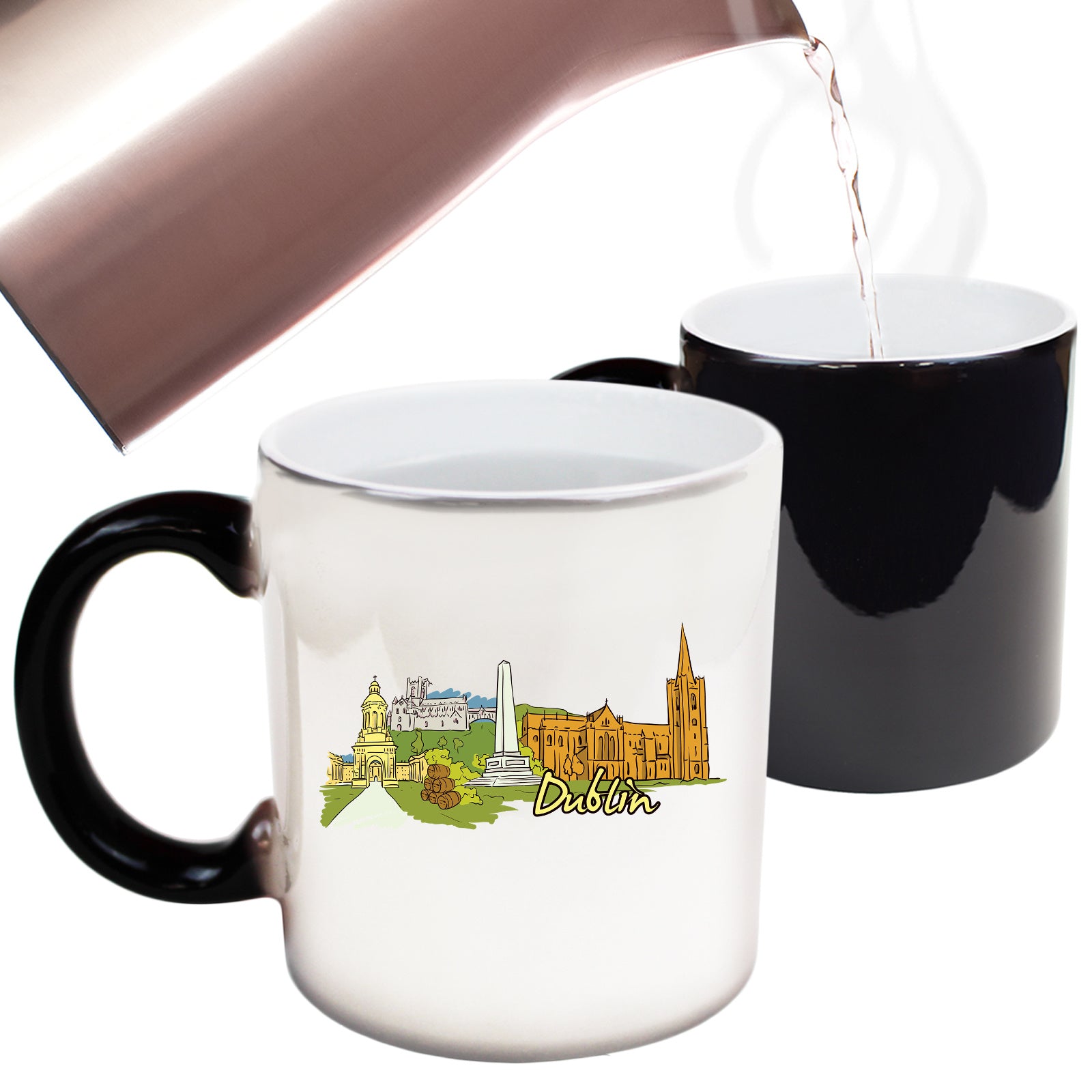 Dublin Ireland Country Flag Destination - Funny Colour Changing Mug