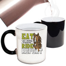 Eat Sleep Ride Repeat - Funny Colour Changing Mug