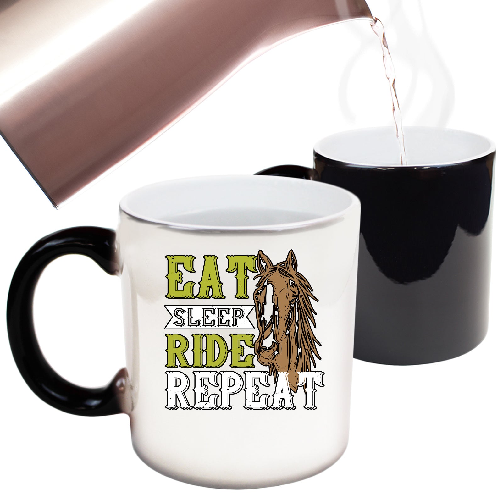 Eat Sleep Ride Repeat - Funny Colour Changing Mug