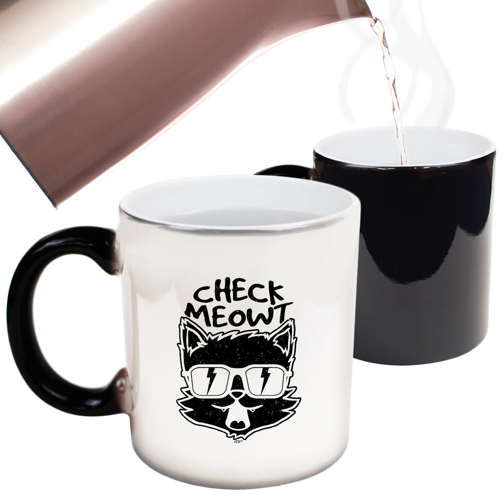 Check Meowt Cat - Funny Colour Changing Mug Cup