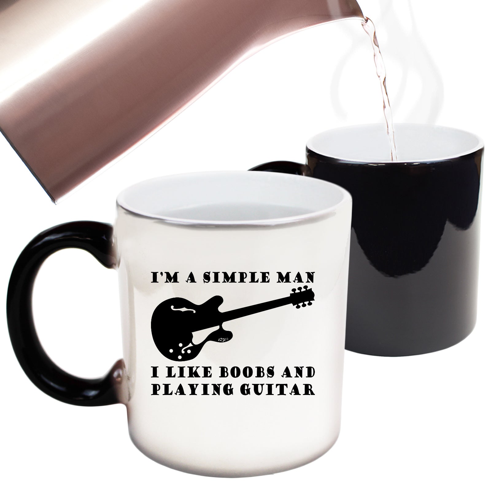 I'M Simple B  B Playing Guitar Music - Funny Colour Changing Mug Cup