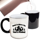 Camping Home Is Where The Tents Pitched - Funny Colour Changing Mug Cup