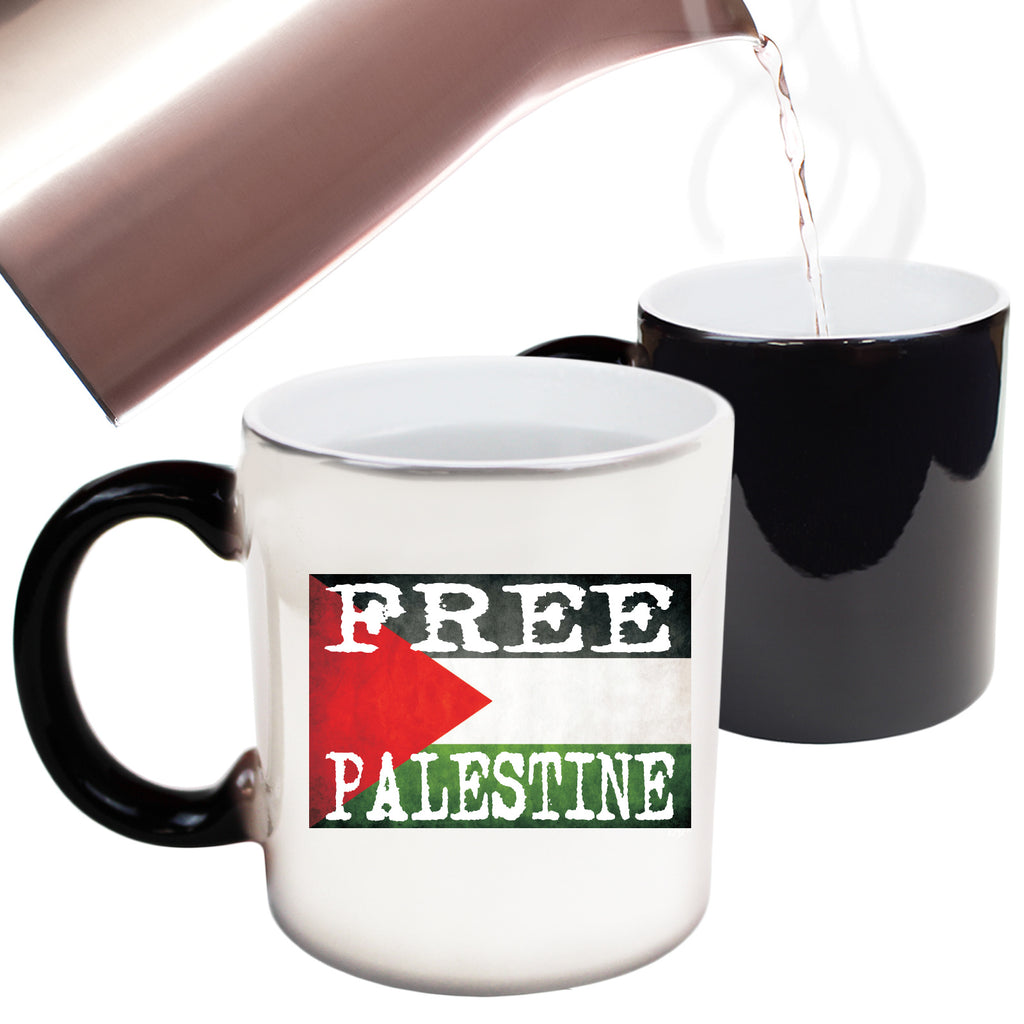 Free Palestine Flag - Funny Colour Changing Mug Cup