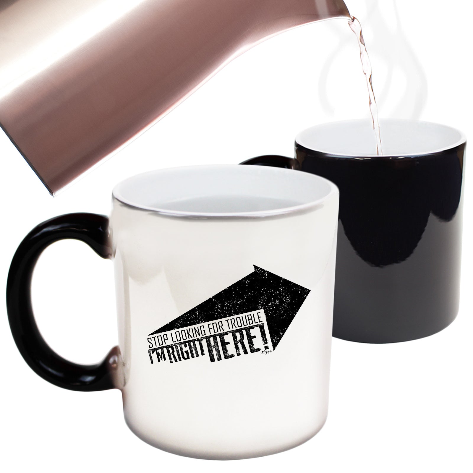 Stop Looking For Trouble - Funny Colour Changing Mug