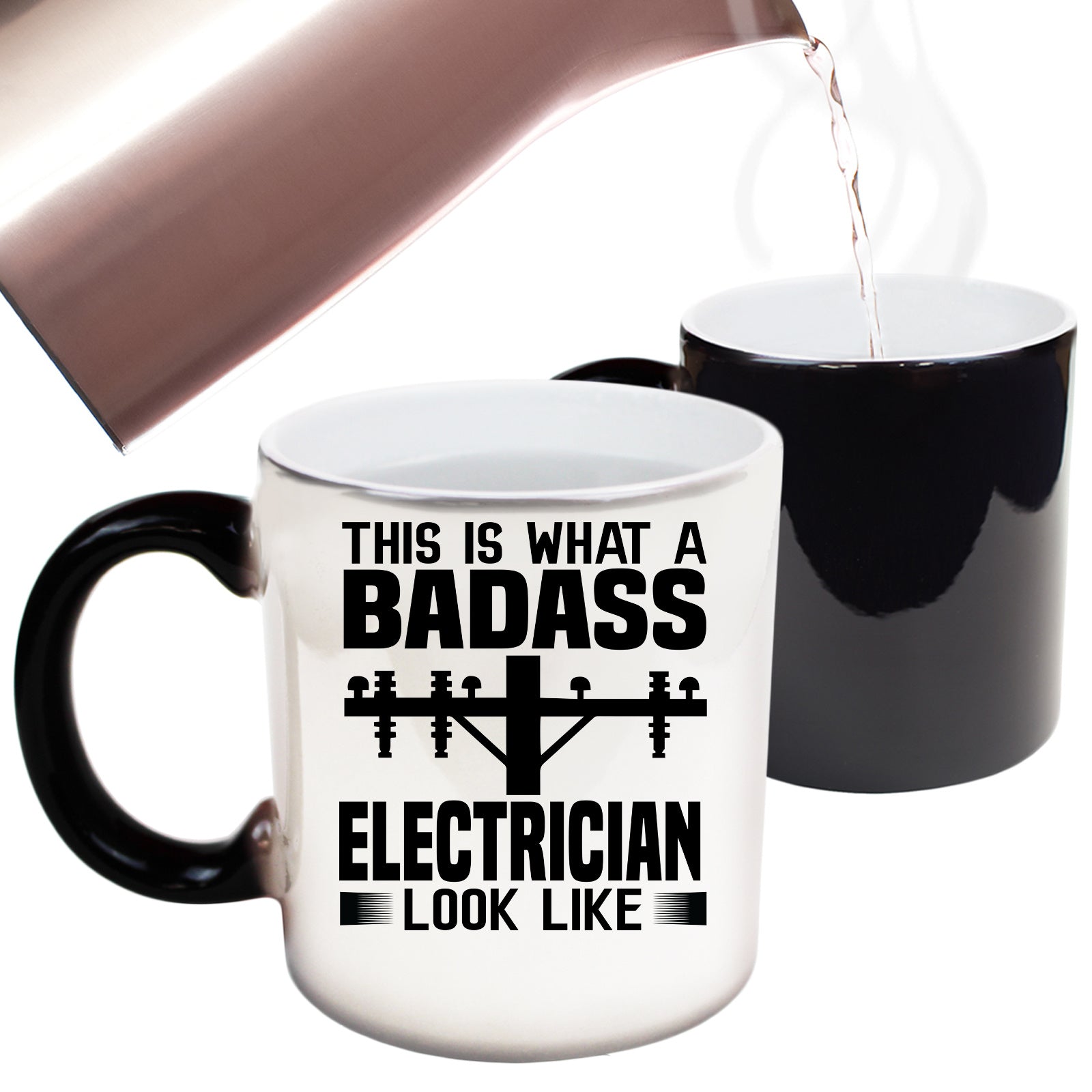 Electrician This Is What A Badass - Funny Colour Changing Mug