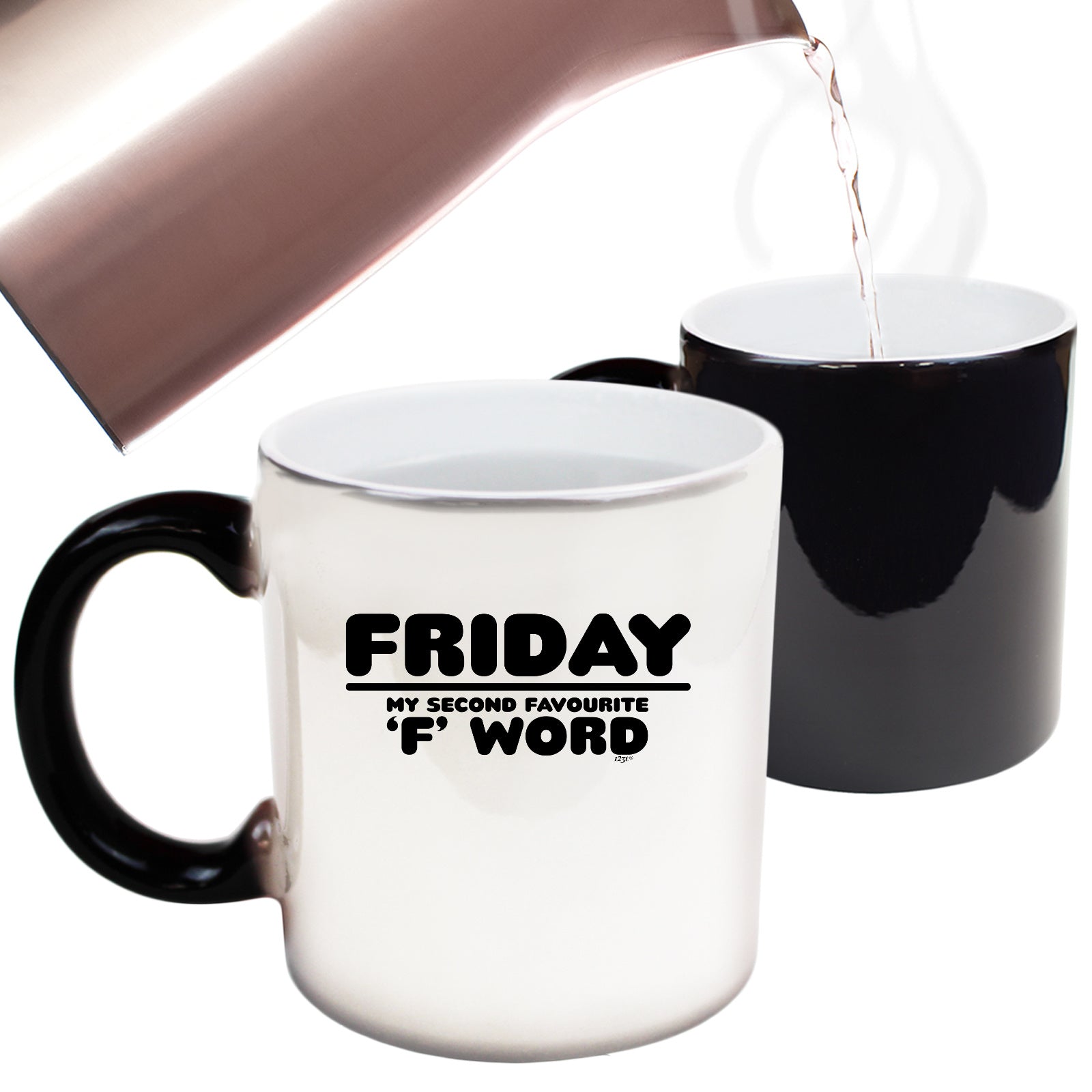 Friday My Second Favourite F Word - Funny Colour Changing Mug Cup