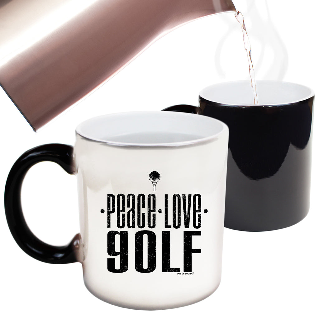 Oob Peace Love Golf - Funny Colour Changing Mug