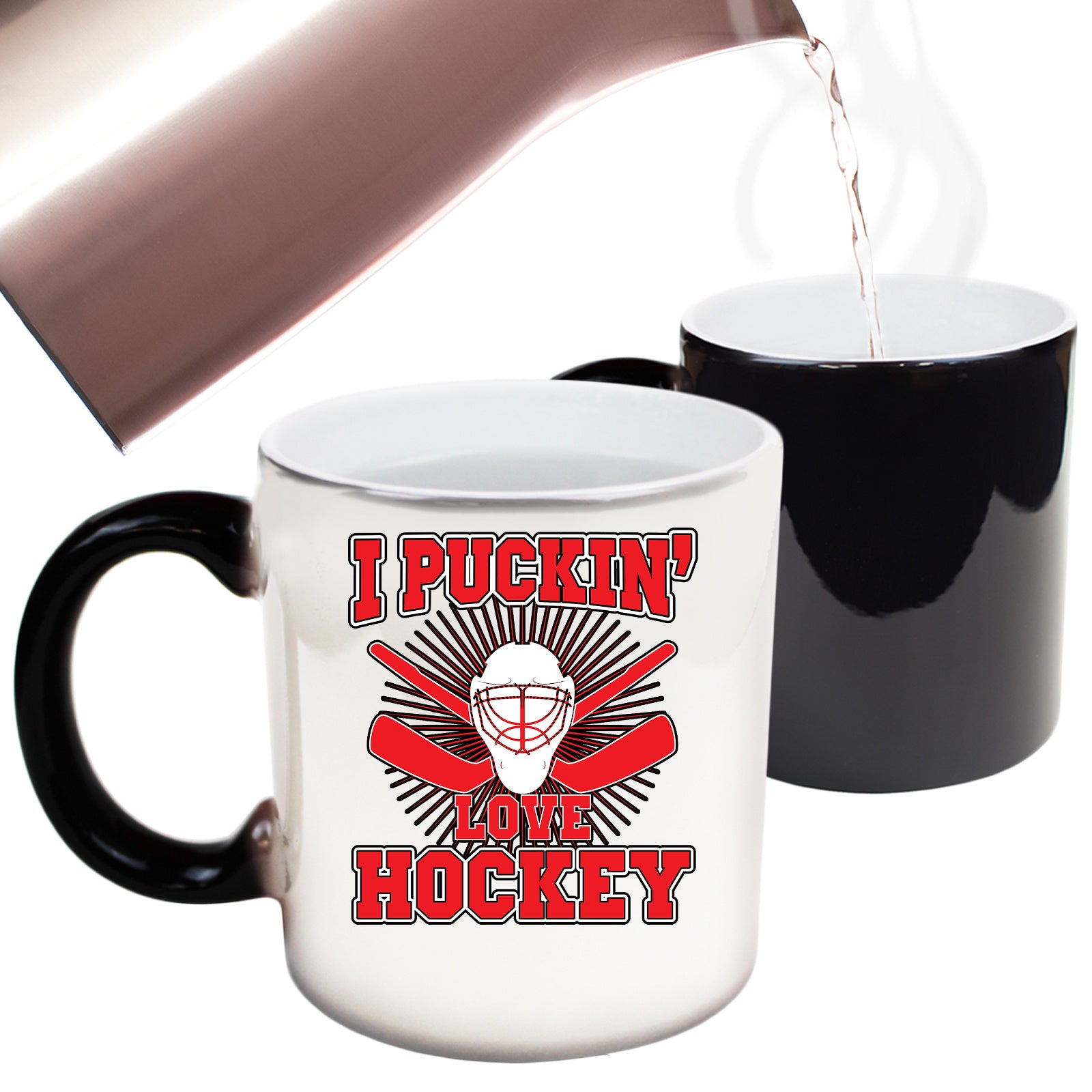 I Puckin Love Hockey Sports - Funny Colour Changing Mug