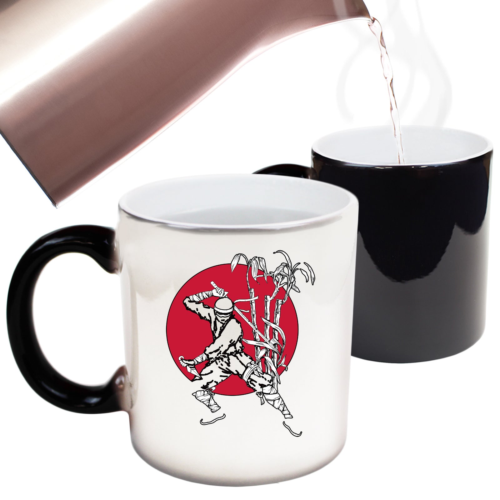 Ninja Bamboo Sunset - Funny Colour Changing Mug