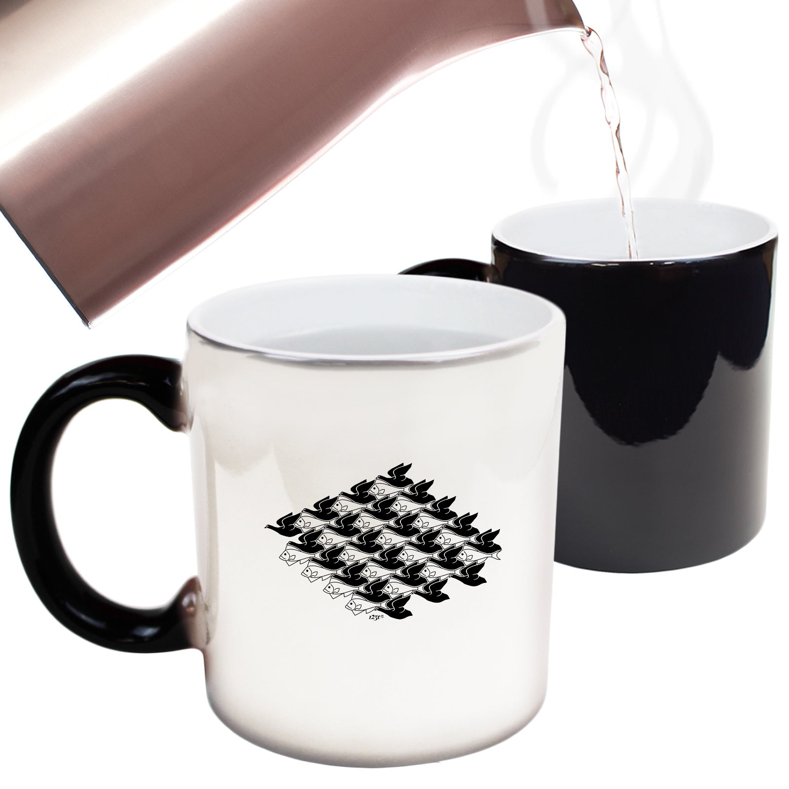 Fish Swan Illusion - Funny Colour Changing Mug