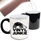 Vinyl Junkie Dj Record White Music - Funny Colour Changing Mug