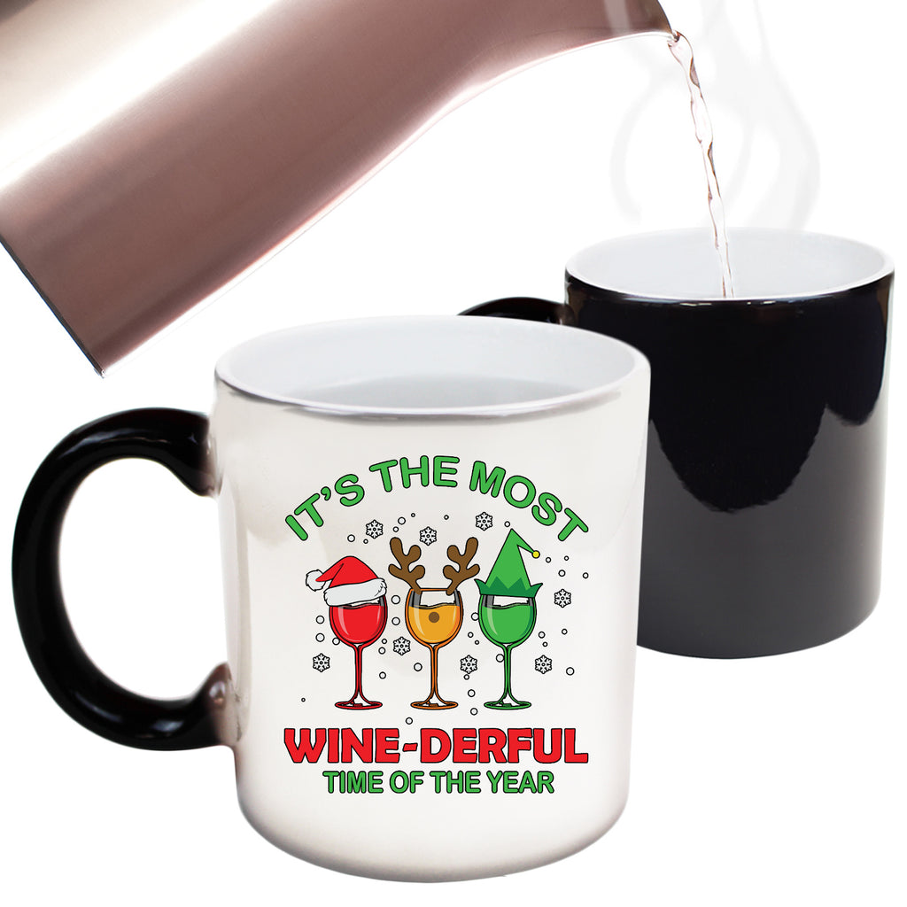 Christmas The Most Wine Derful Time Xmas - Funny Colour Changing Mug