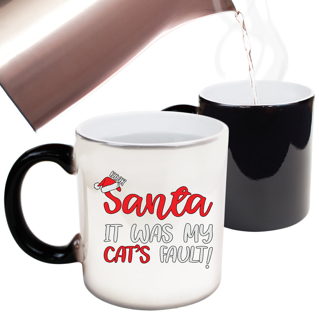 Santa It Was My Cats Fault Christmas - Funny Colour Changing Mug
