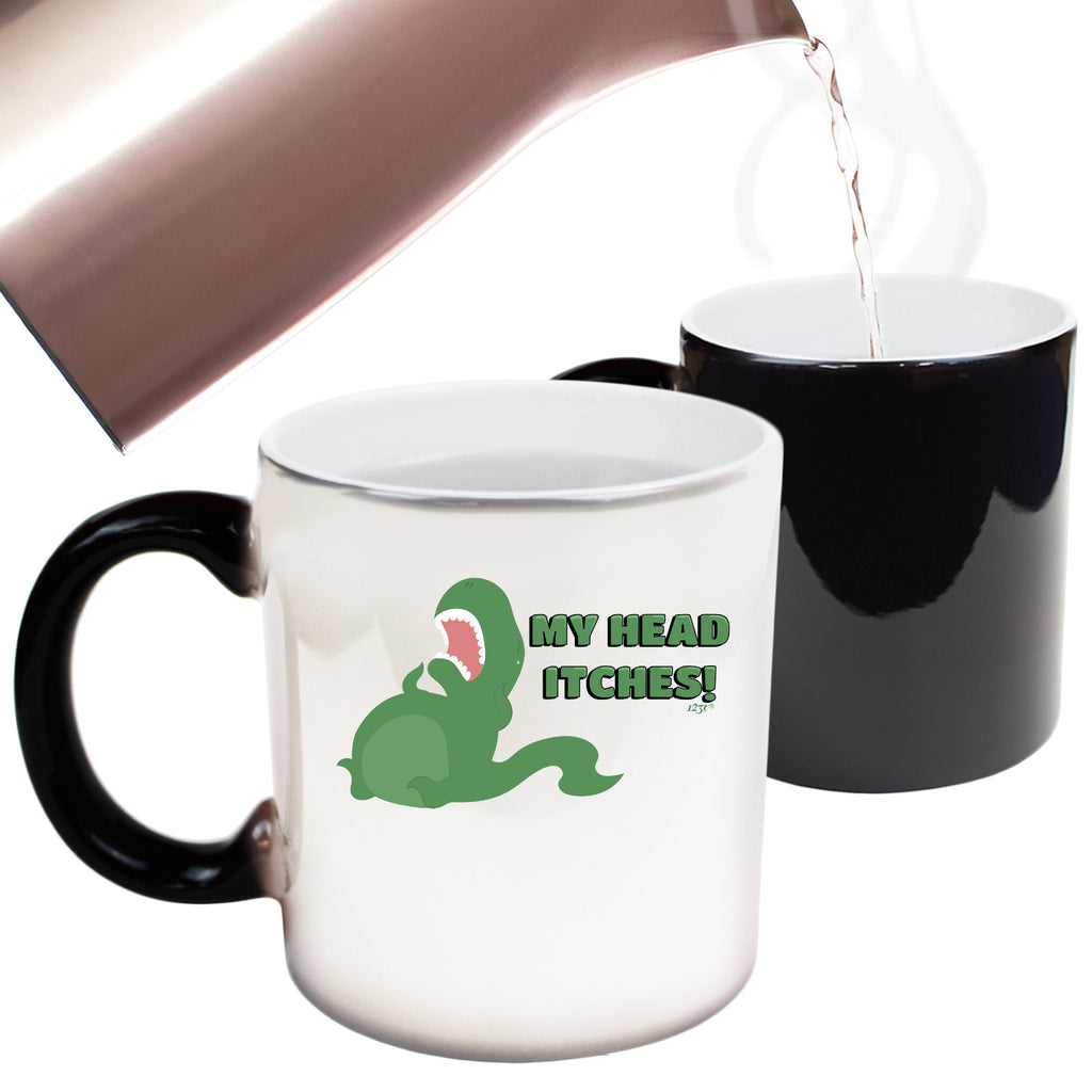 My Head Itches Dinosaur T Rex - Funny Colour Changing Mug