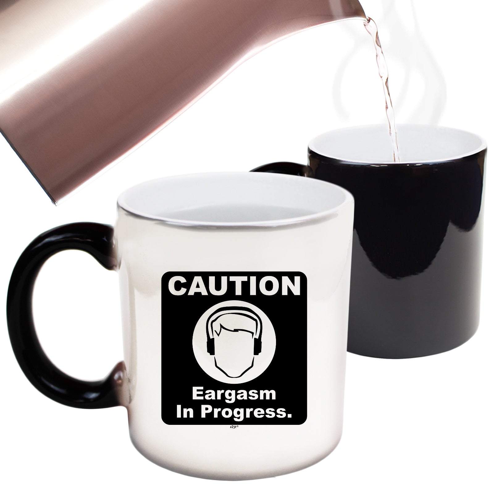 Caution Eargasm In Progress - Funny Colour Changing Mug Cup
