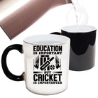 Cricket Education Is Important  Is Importanter - Funny Colour Changing Mug