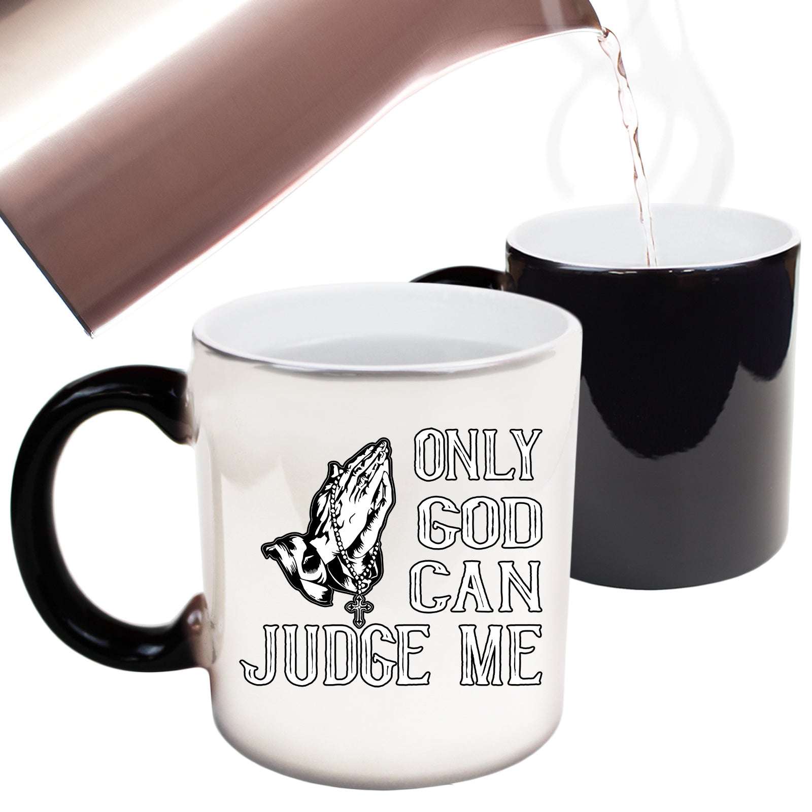 Only God Can Judge Me Jesus Christian - Funny Colour Changing Mug