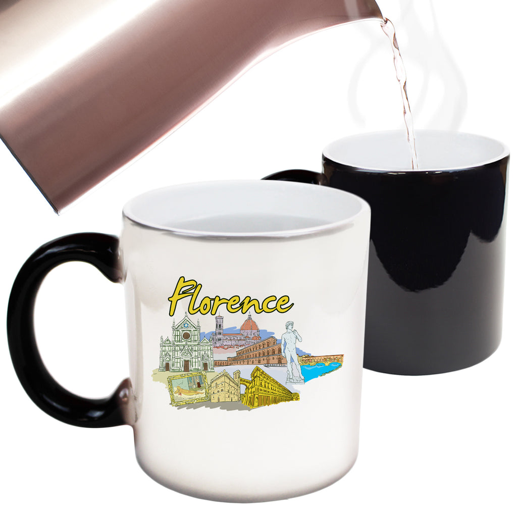 Florence Italy Country Flag Destination - Funny Colour Changing Mug