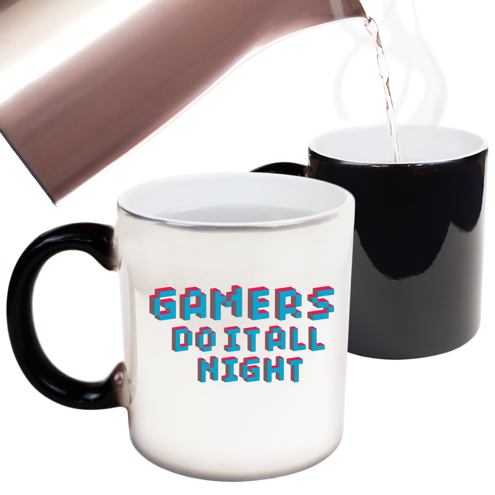 Gamers Do It All Night - Funny Colour Changing Mug Cup