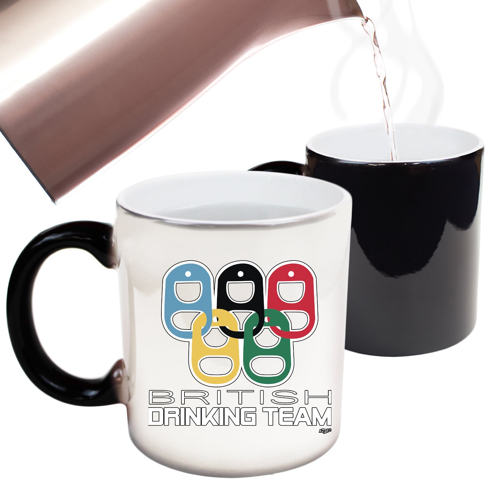 British Drinking Team Rings - Funny Colour Changing Mug Cup